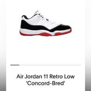 Air Jordan 11 Retro Low Concard Bred Sz 10.5 men Used 2 times